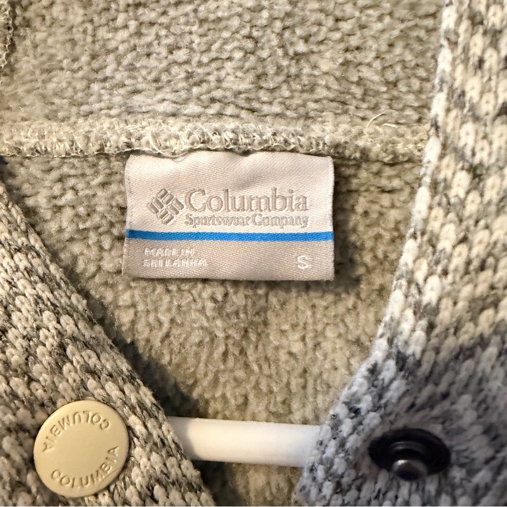 Columbia Women's Darling Days II Ecru Herringbone Pullover Fleece Hoodie - Picture 5 of 6